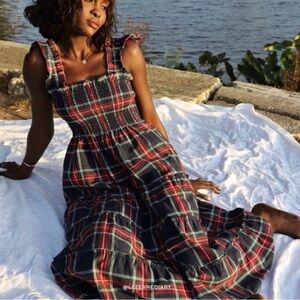 Hill House Ellie Nap Dress in Navy Tartan